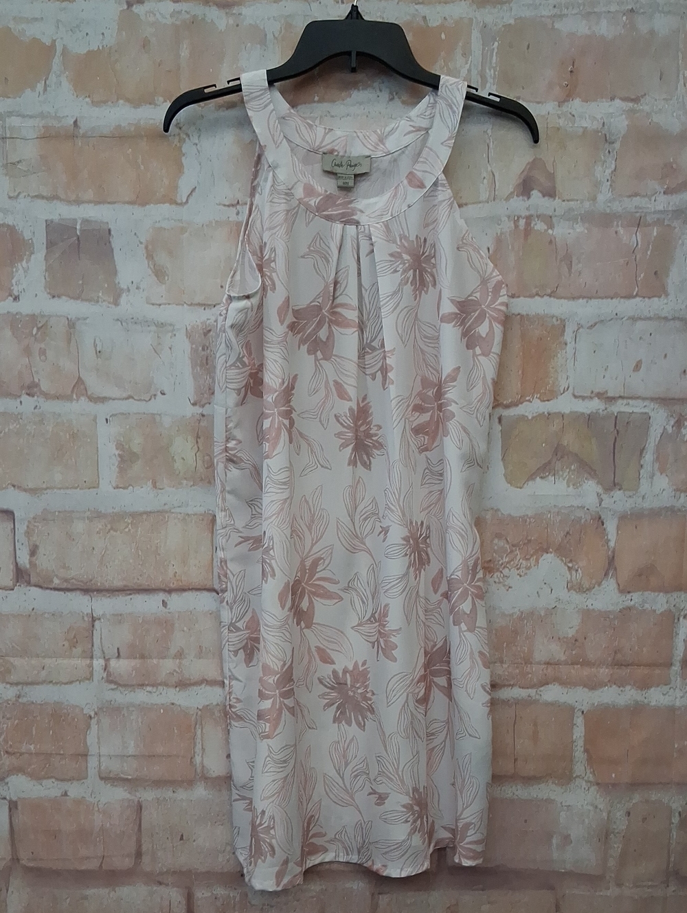 NWT Charlie Paige Cream and Pink Floral Dress
